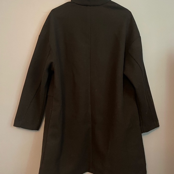 Old Navy Black Pea Coat Modern Silhouette - Picture 2 of 2